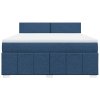 Multidom Posteľný rám boxspring s matracom modrý 180x200 cm látka