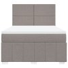 Multidom Posteľný rám boxspring s matracom sivohned 140x200 cm látka