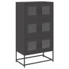 Multidom Highboard Black 68x39x123 cm Oceľ