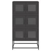 Multidom Highboard Black 68x39x123 cm Oceľ