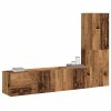 Multidom 3-dielna súprava nástennej TV skrinky, kompozitné drevo