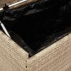 Multidom záhradný úložný box s kolieskami Béžová 160x55x75 cm Poly ratan