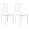 Multidom jedálenské stoličky 2 ks Biela masívna drevená guma