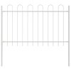 Multidom Záhradný plot 6 pcs Biela 10,2 x 1 m Práškovaná oceľ