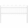 Multidom Záhradný plot 7 pcs Biela 11,9 x 0,6 m Práškovaná oceľ