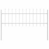 Multidom Záhradný plot 8 pcs Biela 13,6 x 0,6 m Práškovaná oceľ
