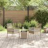 Multidom Záhradný bistro set 3 pcs Béžová polyratan
