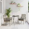 Multidom Záhradný bistro set 3 pcs Sivá polyratan