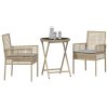 Multidom Záhradný bistro set 3 pcs Béžová polyratan