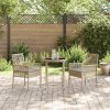 Multidom Záhradný bistro set 3 pcs Béžová polyratan