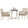 Multidom Záhradný bistro set 3 pcs Béžová polyratan