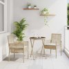 Multidom Záhradný bistro set 3 pcs Béžová polyratan