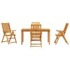 Multidom Záhradný jedálenský set 5 pcs Hnedá Pevné akáciové drevo