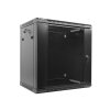 Nástenný rack 19'' 12U 600X450mm čierny flat pack