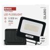 LED reflektor GLARO 50W, čierny, IP65, 5000 lm, neutrálna biela