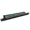 19" patch panel Solarix 24 x RJ45 CAT5E UTP s vyvazovací lištou 1U SX24L-5E-UTP-BK-N