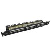 19" patch panel Solarix 24 x RJ45 CAT6 UTP s vyvazovací lištou 1U SX24L-6-UTP-BK-N