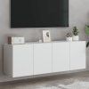 Multidom TV skrinky nástenné 2 ks biele 60x30x41 cm