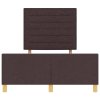 Multidom Rám postele s čelnou doskou Tmavo hnedá 120 x 200 cm látka