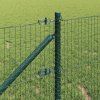 Multidom Stĺp na plot. Zelená 10 x 0,8 m (25 x 25 mm pletivo) Ocel a PVC