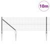 Multidom Stĺp na plot. Sivá 10 x 0,6 m (19 x 19 mm pletivo) Ocel a PVC
