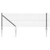 Multidom Stĺp na plot. Sivá 10 x 0,8 m (16 x 16 mm sieťka) Ocel a PVC