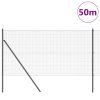 Multidom Stĺp na plot. Sivá 50 x 1,2 m (19 x 19 mm pletivo) Ocel a PVC