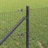 Multidom Stĺp na plot. Sivá 50 x 1 m (19 x 19 mm mriežka) Ocel a PVC