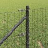 Multidom Stĺp na plot. Sivá 50 x 1 m (25 x 25 mm pletivo) Ocel a PVC