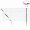Multidom Stĺp na plot. Sivá 100 x 1 m (16 x 16 mm pletivo) Ocel a PVC