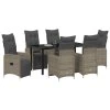 Multidom Záhradný jedálenský set s vankúšom 7 pcs Béžová polyratan