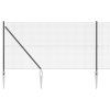 Multidom Stĺp na plot. Sivá 25 x 1,4 m (12 x 12 mm sieťka) Ocel a PVC