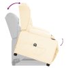 Multidom Zdvíhacie kreslo krémové umelá koža
