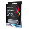 ADATA UE800/512GB/USB 3.2/USB-C/Strieborná