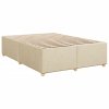 Multidom Posteľný rám boxspring s matracom krémový 140x200 cm látka