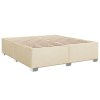 Multidom Posteľný rám boxspring s matracom krémový 180x200 cm látka
