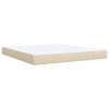 Multidom Posteľný rám boxspring s matracom krémový 180x200 cm látka