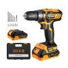 Akumulátorový vŕtací skrutkovač Deko Tools DKCD20XL01-10S3 20V