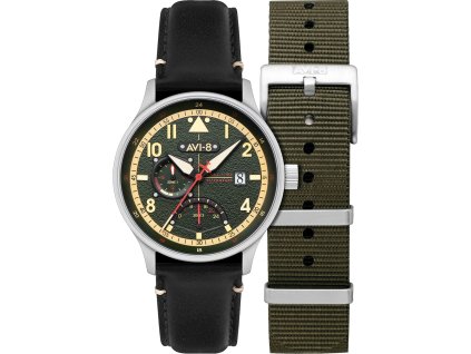 AVI-8 AV-4101-0A   Hawker Hurricane McKellar Dual Time 44mm