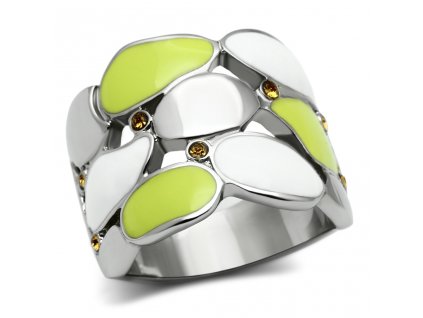 damsky ocelovy prsten s krystalmi sr0693