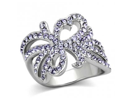 damsky ocelovy prsten s krystalmi sr0869