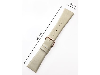 Perigaum Textile-leather-strap 28 x 165 mm champagner Rose Clasp