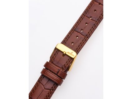-strap 20 x 185 mm Brown Gold Clasp