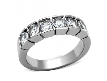 ocelovy prsten s krystalmi sr1082