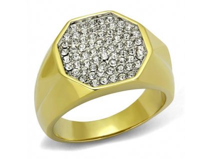 zlaty ocelovy prsten sr2221