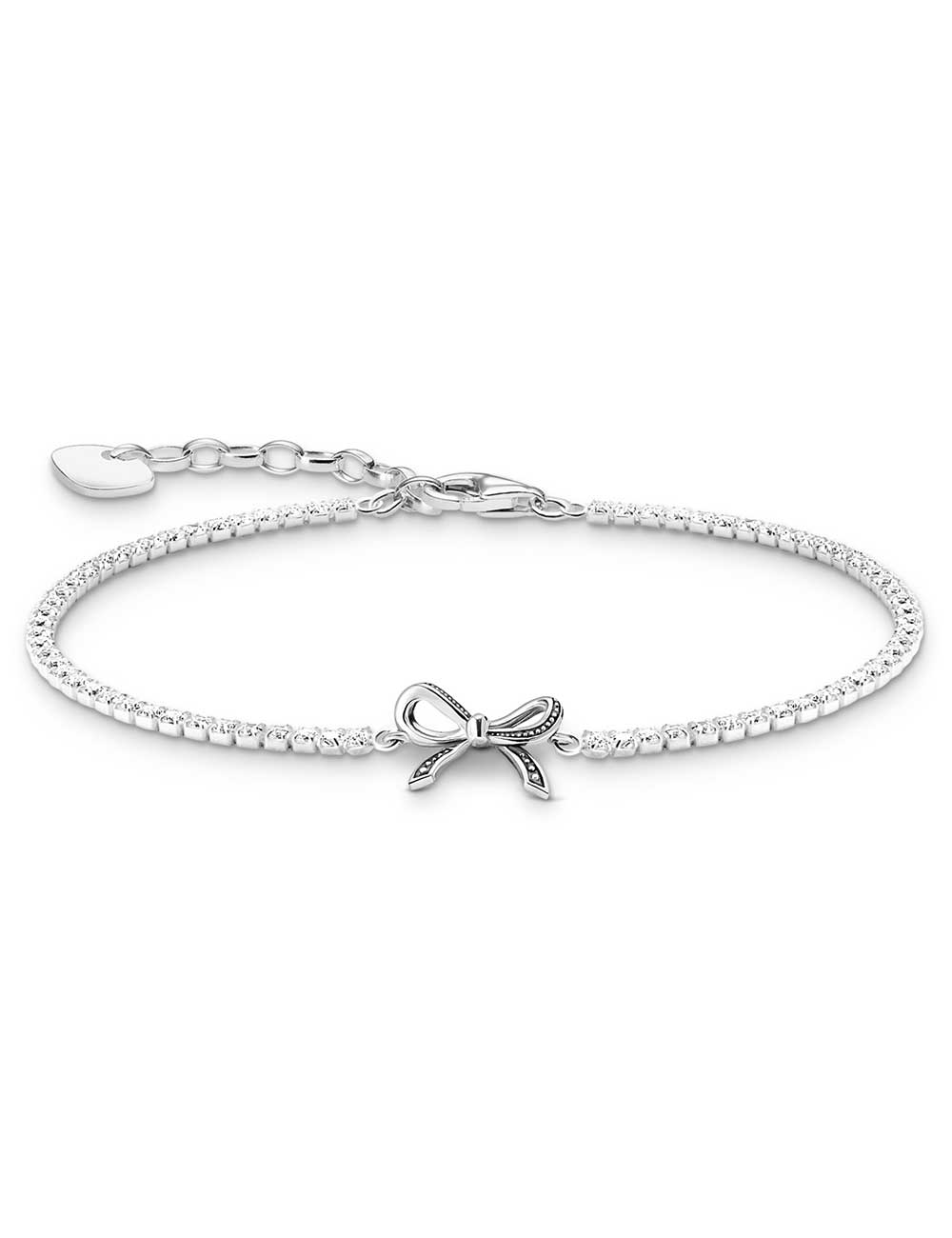 Thomas Sabo A2172-643-14-L19V Silver Bow-Bracelet With White stones