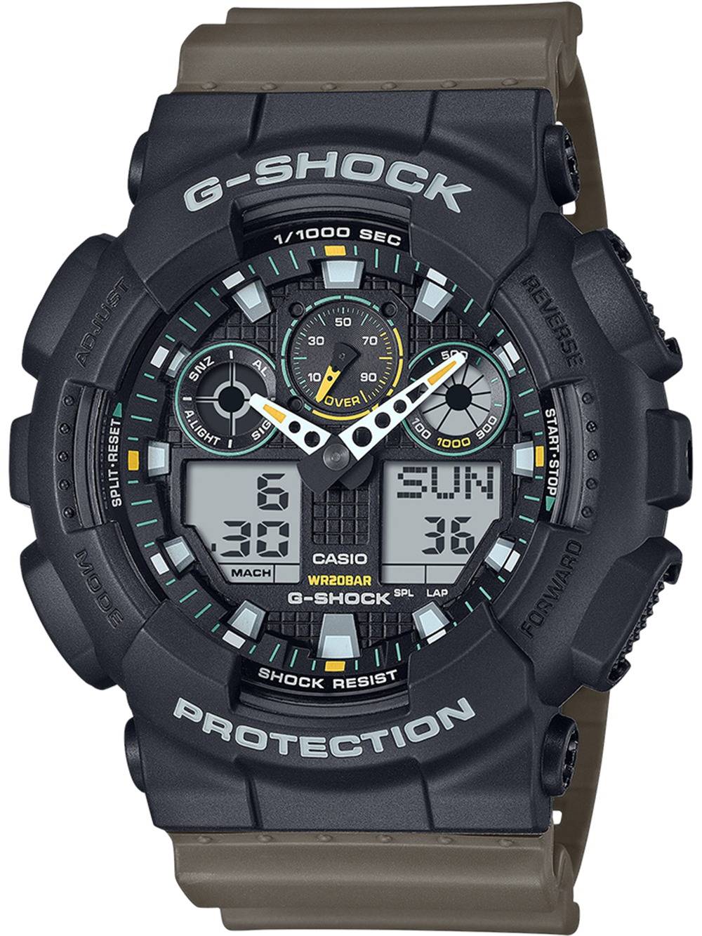Casio GA-100TU-1A3ER   G-Shock Classic 51mm 20ATM