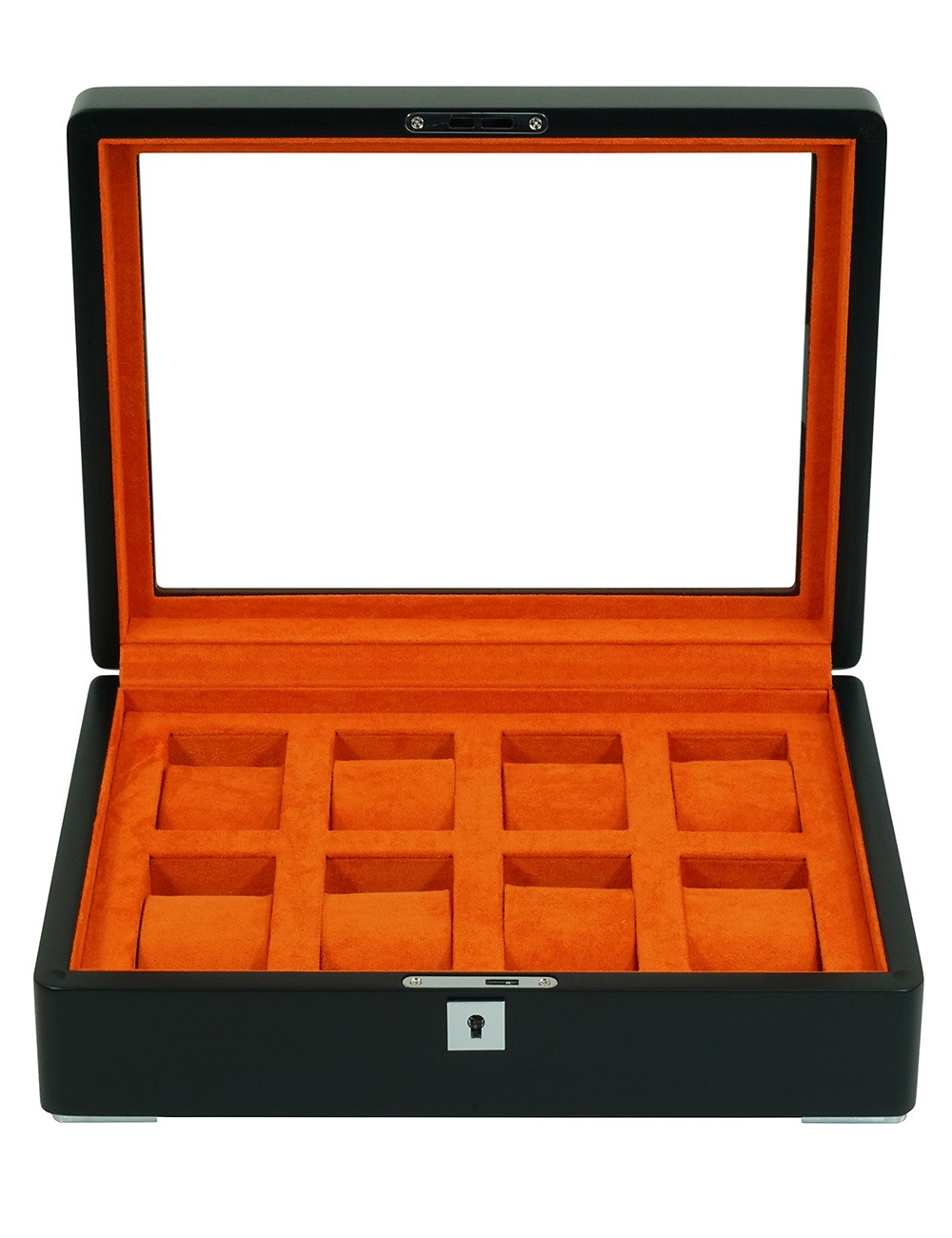 Rothenschild RS-3420-8-BL-ORA  Box Black [8] with orange velvet
