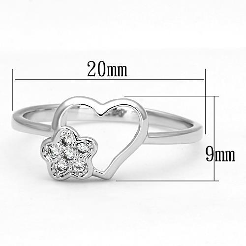Prsteň Heart so zirkónmi Bs3-472 Veľkosť prsteňa: 52 (16,6 mm)
