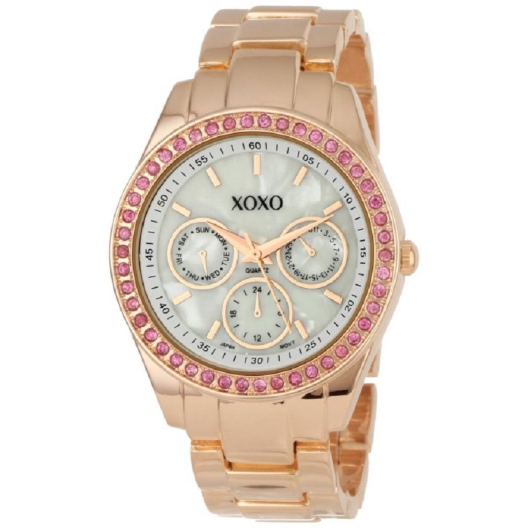 XOXO dámske hodinky s kryštálmi RoséGold XO5298A